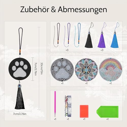Qiukoo Geschenk Mädchen 6 7 8 9 10 11 Jahre, Bastelset Kinder ab 6 10 Jahre Diamond Painting Windspiel Sonnenfänger ab 5-12 Jahre Mädchen Kristalle Zum Aufhängen Windspiel Basteln