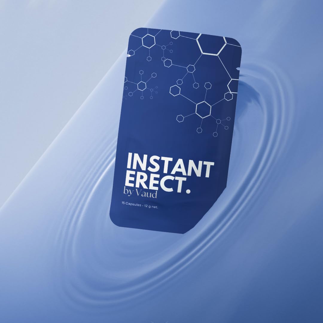 INSTANT ERECT by Vaud - Stimulant sexuel naturel pour hommes - Gélules d'érection de haute qualité avec maca, L-arginine, ginseng & zinc - Qualité suisse - 15 gélules - Alternative Viagra Homme