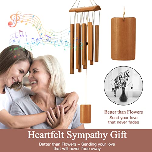 Virekm FL-BAMBOO Wind Chimes For Outside, Sympathy Wind Chimes Bamboo Windchimes Outdoors With Natural Sounds thumb #5