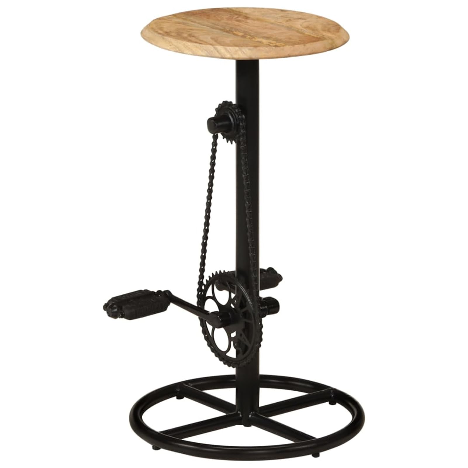 Homgoday Taburetes de bar de madera maciza de mango, silla de oficina, silla de oficina, bar, silla de escritorio para salón o dormitorio