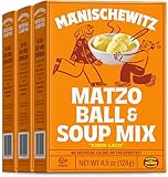 Manischewitz Matzo Ball and Soup Mix, 4.5oz (3 Pack) | Easy Prep | Kosher for Passover | Nothing Artificial | No MSG | Classic Fluffy Texture