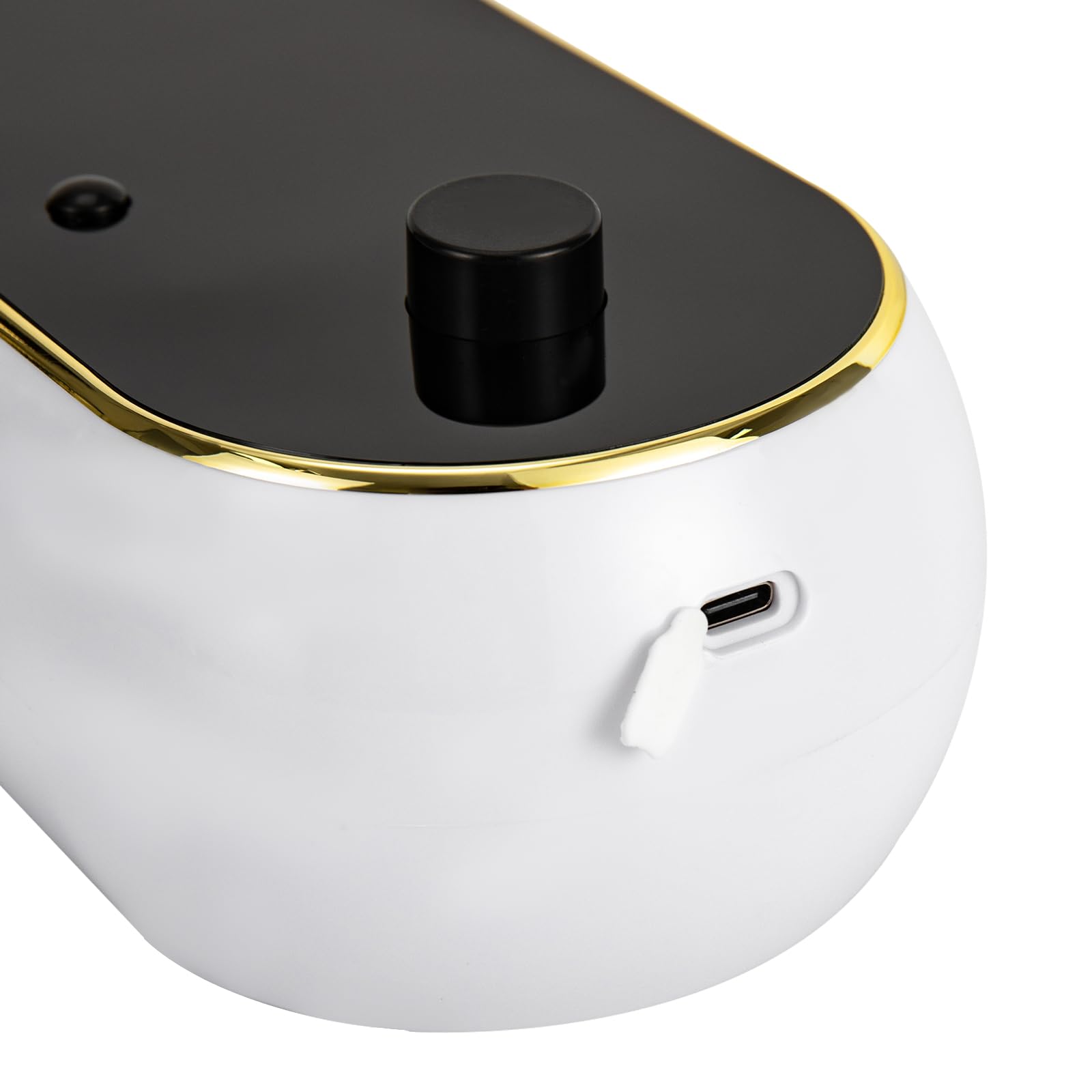 450ML Distributeur de Savon Automatique,LCD Distributeur Savon Mural ABS pour Hôtel Toilette Salle Bain Rechargeable, IPX5 Étanche 18.5X6.5X10.8CM (Blanc)