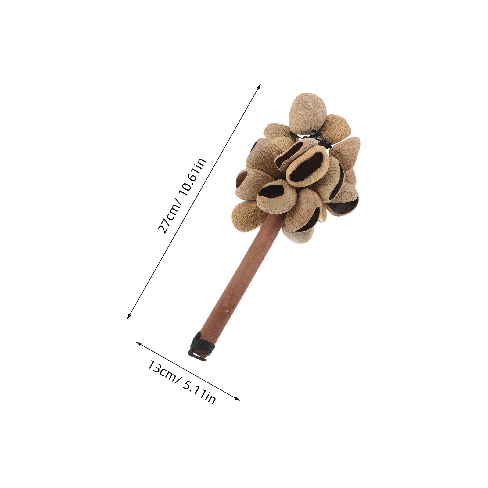 Vaguelly Maracas Africanas Tradicionales Bolas Rítmicas de Madera Instrumentos de Percusión Manual para Festivales y Fiestas Multiculturales Sonajero Africano