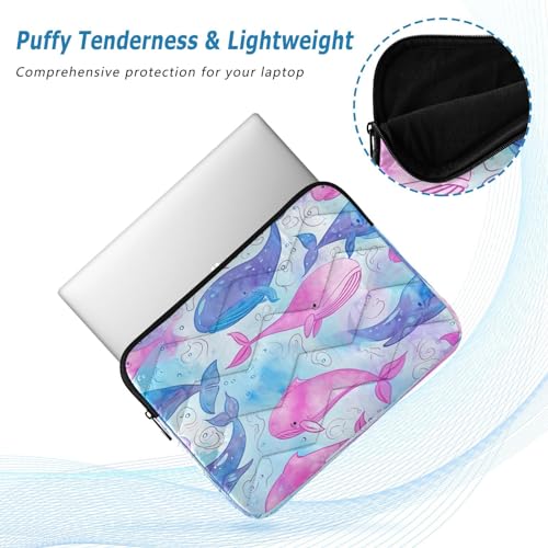 Funda para laptop 13-14 pulgadas impermeable con diseño de ballenas miniatura 5