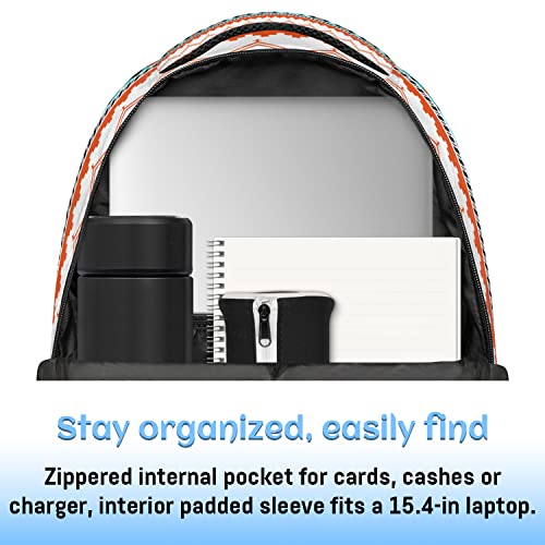 TropicalLife Backpack for School, Aztec Backpack for Boys Girls Adults Teens, Lightweight Montana Western Travel Bookbag for Middle School College High School Students4