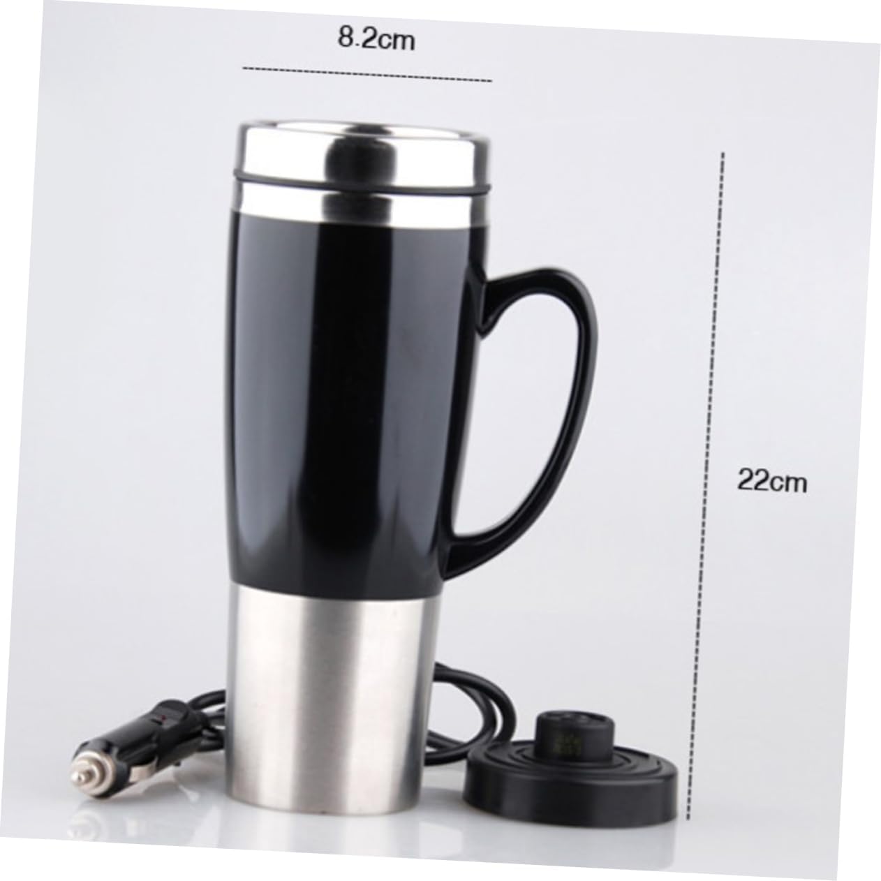 12v Stainless Steel Kettle Portable Water Heater for Travel Fast Boiling Electric Cup for Coffee and Tea The Go
