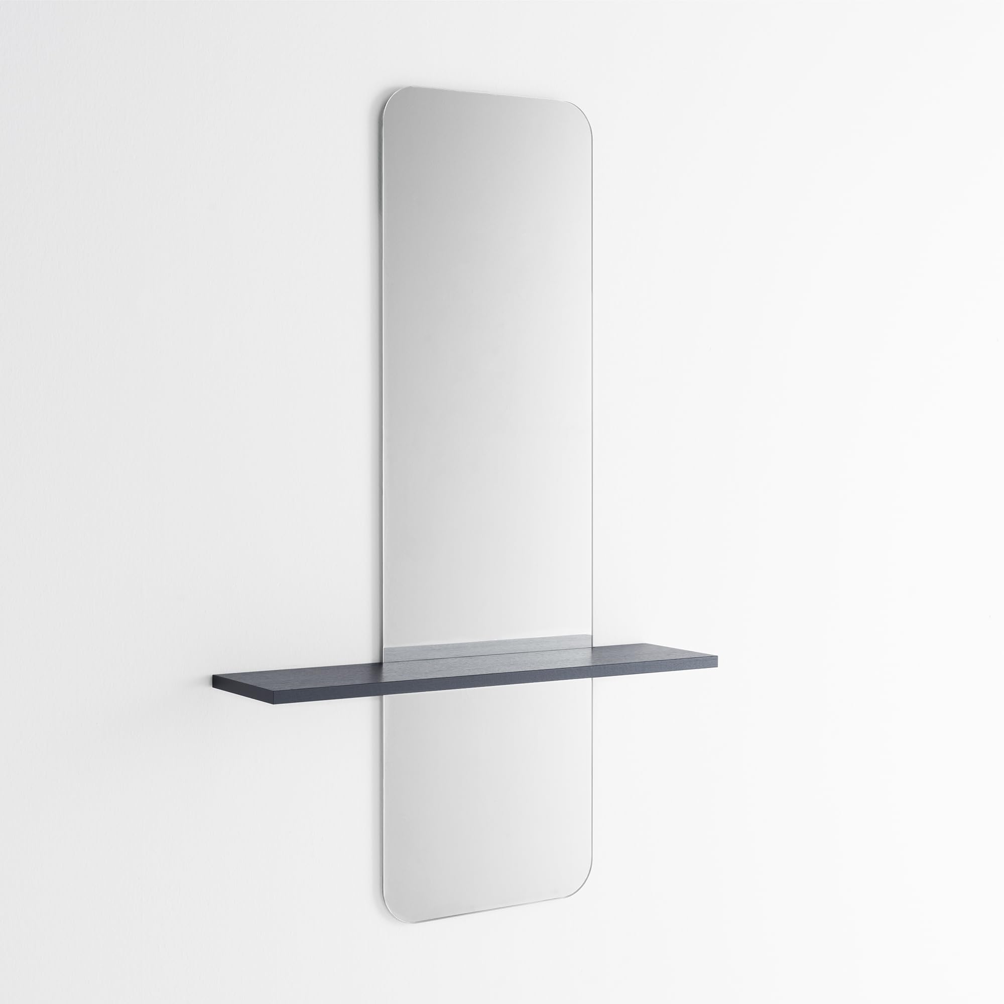 ARHome Specchiera Sagomata con Mensola Modern, 130 x 80 x 19 cm, Blu Notte (Prodotto in Italia)