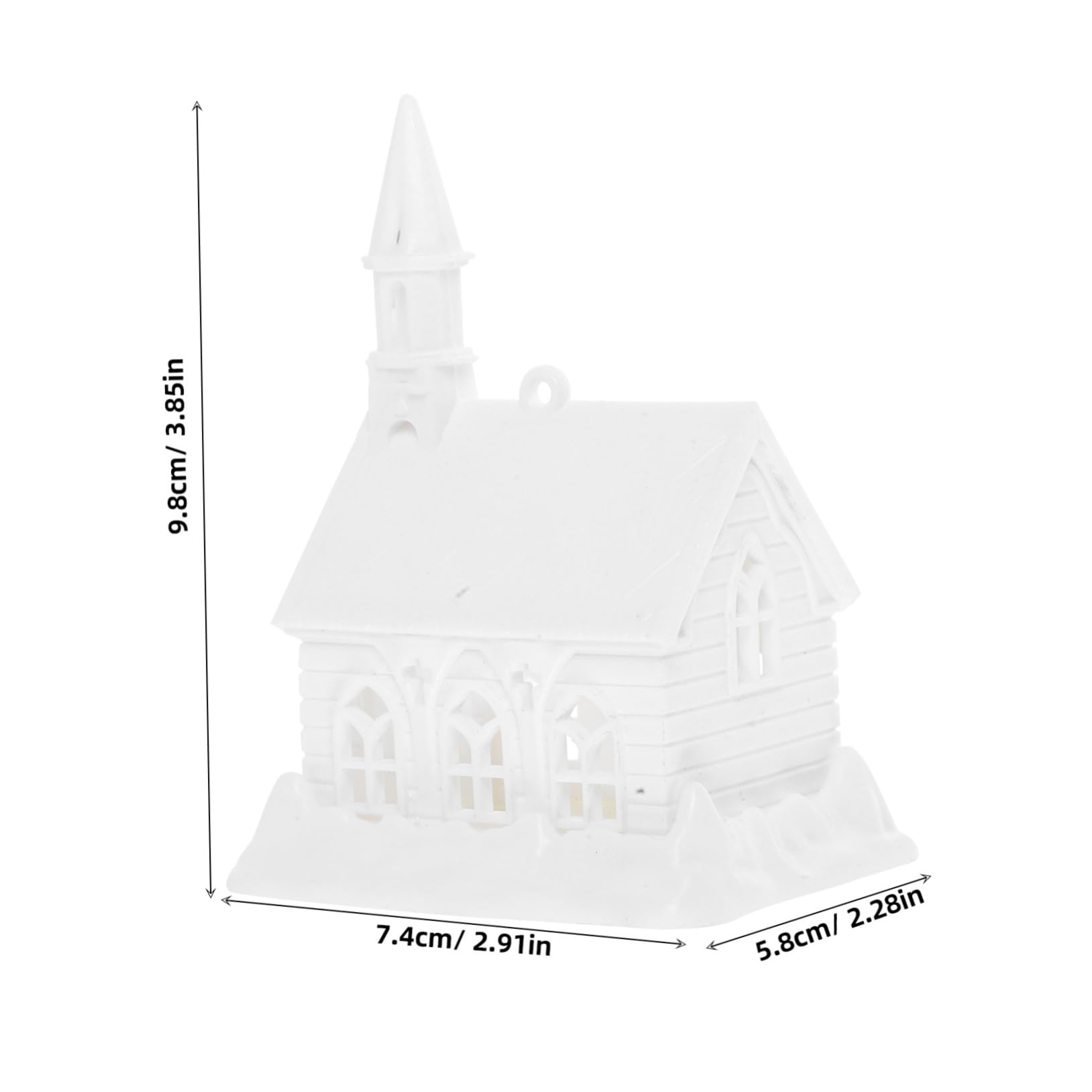 Anneome Mini Christmas Village House Model Unfinished Plastic Model Home Ornaments for Kids