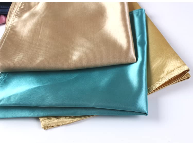 Satin-Tischservietten, Servietten aus waschbarem Baumwollsatin, 48 x cm, 6 Stück, Mehrfarbig