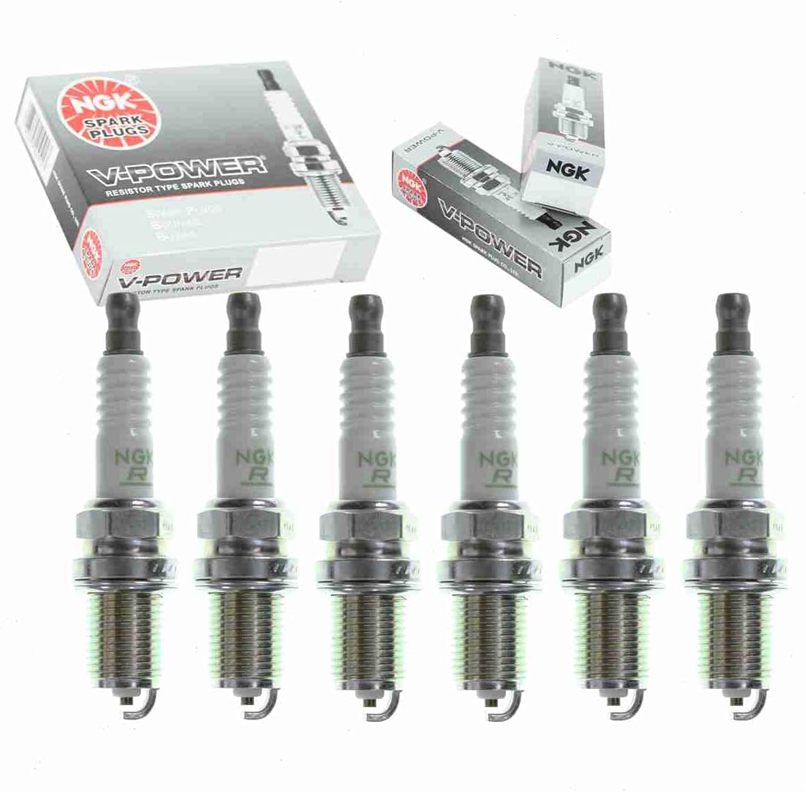 6 pc NGK V-Power Spark Plugs compatible with Infiniti I30 3.0L V6 1996-2001