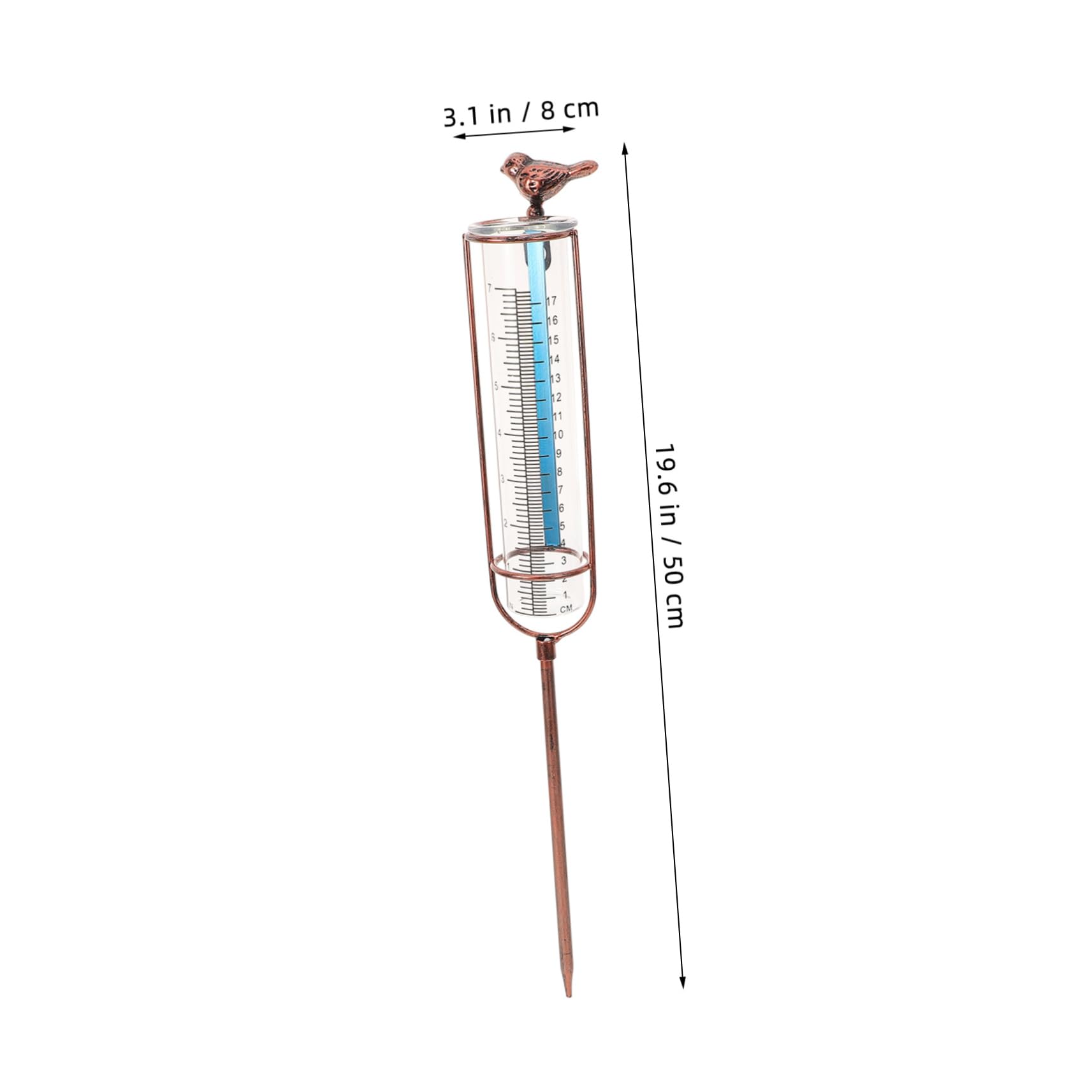 ULTECHNOVO 3pezzi Misuratore Di Pioggia Da Giardino Tubo Di Ricambio Graduato Per Pluviometro Resistente e Stabile Design Per Misurazioni Precise All Aperto Con Guarnizione Rossa