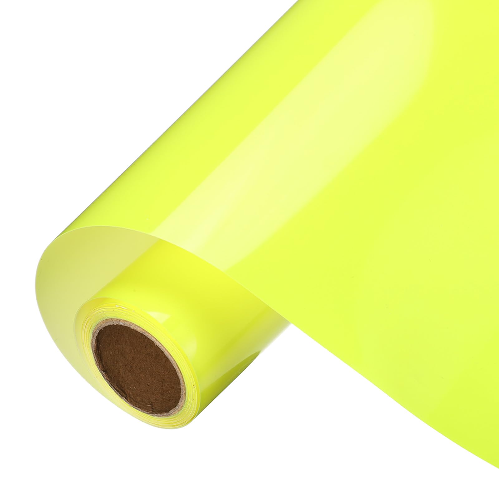 Rouleau de vinyle adhésif permanent 30,5 cm de couleur jaune fluo pour loisirs