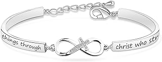 Christian Bracelets I Can Do All Things Through Christ Who Strengthens Me Bible Verse Inspirational Religious Gifts for Her
