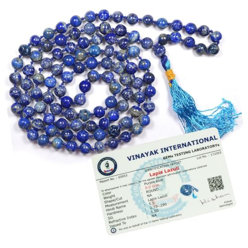 Image of Reiki Crystal Products Natural Reiki Feng-Shui Mala Necklace 6 mm Crystal Stone 108 Bead Jaap Mala for Men and Women