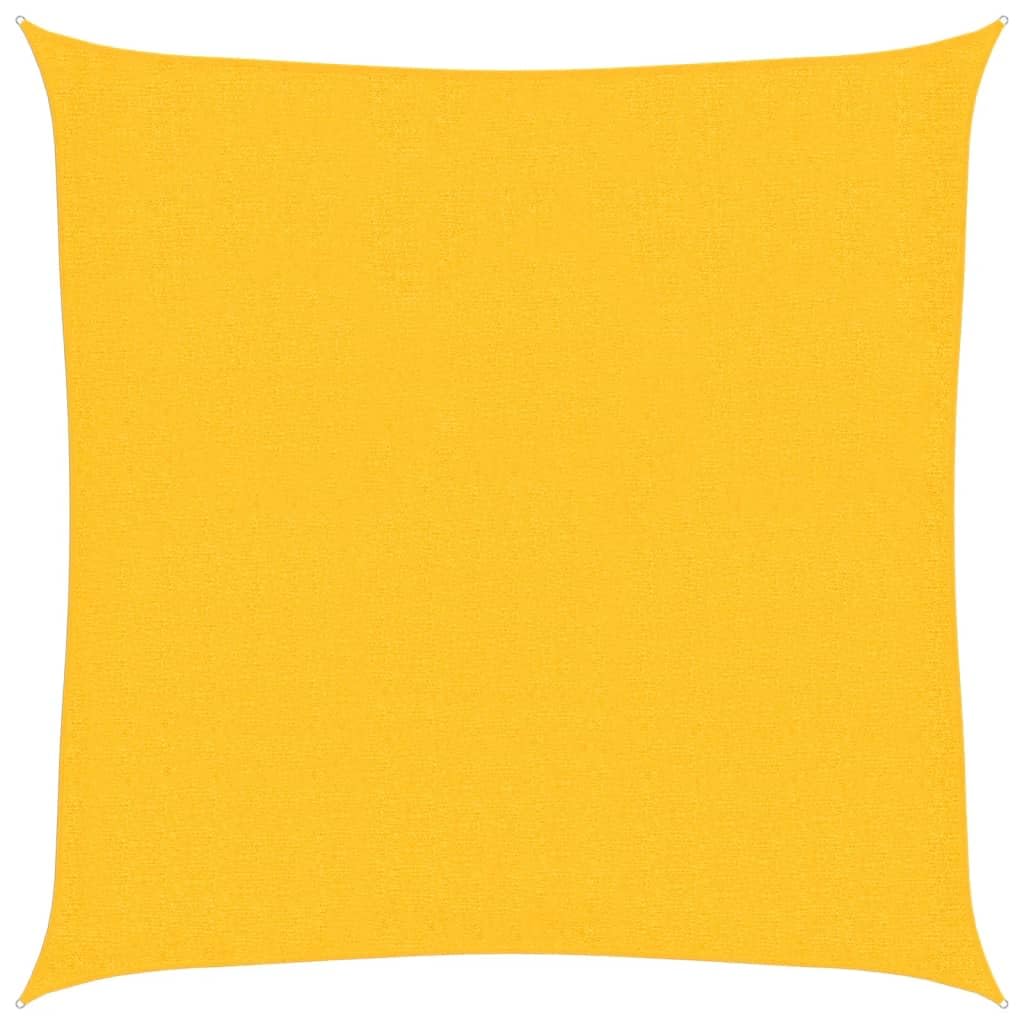Tenda parasole quadrata, 2 x 2 m, colore giallo, protezione dai