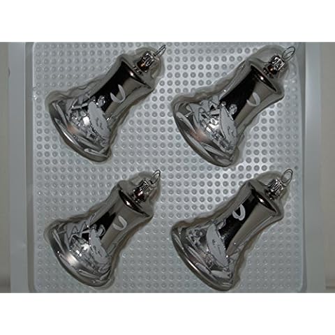 Jingle Bells Lauscha Christbaumschmuck Glocke ANTIK Silber 5cm Cover