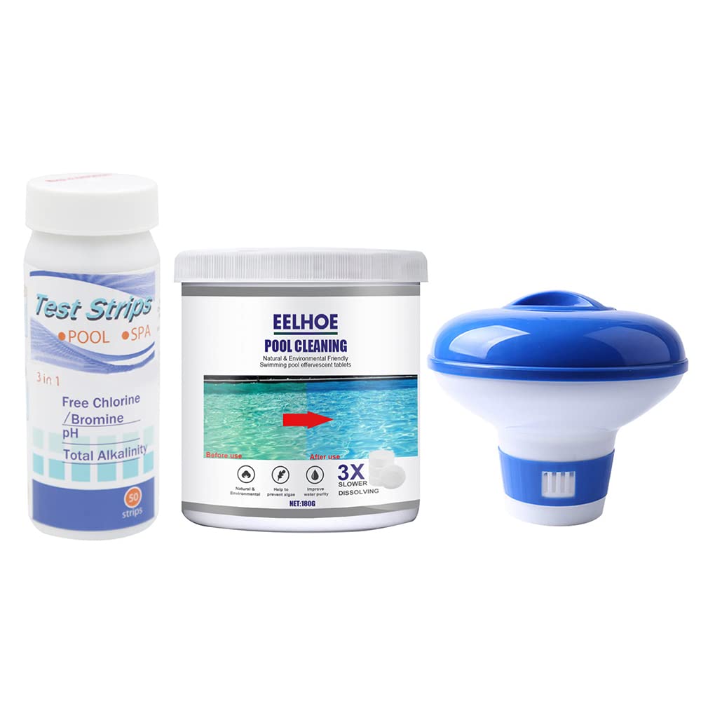 Buy Chlorine s Cleaning s 180g with Floating Dispenser and Water Pool