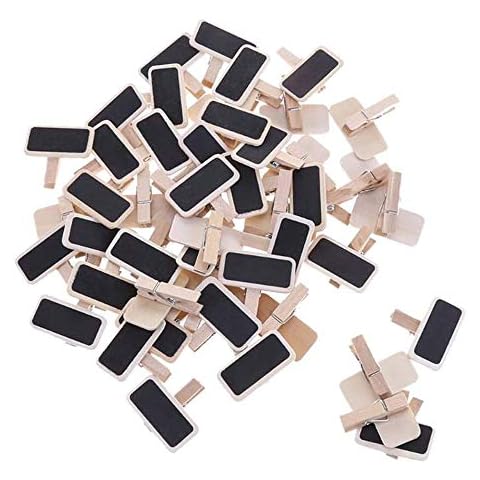 50PCS Mini Chalkboard Clips for Messages Cover