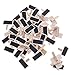 50PCS Mini tableau tableaux, tableau photo en bois Clip tableau, retangle conseil message pour mémo, signes de numéro de table, mariage, bar, étiquette de la nourriture, décor de fête