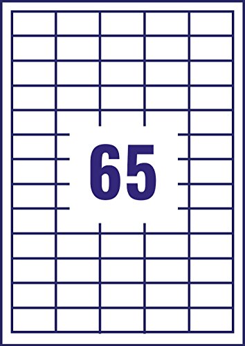 Averyl multipurpose lbl 65tv 100 sht wht