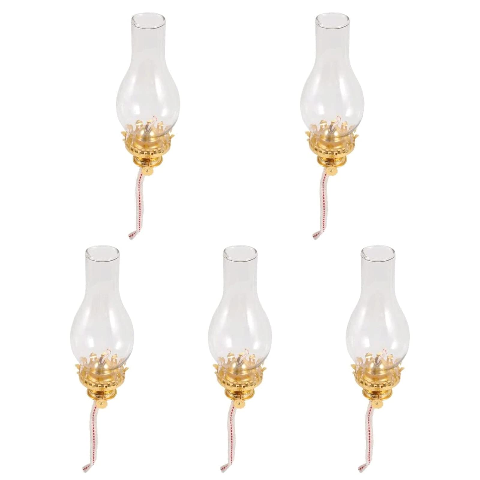 Kerosene Lamps, Kerosene Lamp Shade Replacement Vintage Wick Burner Patio Decoration(16.5x5.3cmx5pcs)