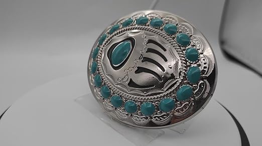 【b-16】 one‐hand bear claw / Turquoise Vintage Navajo Shadow box Turquoise bear claw key ring