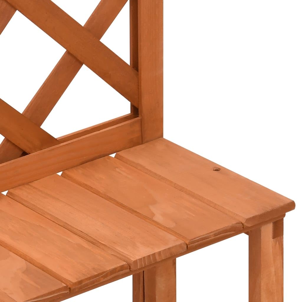 Pflanzentreppe mit Rankgitter 70x42x115 cm aus massivem Tannenholz, wetterfestes Gartenregal, Balkon, Terrasse, Indoor Outdoor, platzsparendes Pflanzregal für Blumen, Kräuter, Bonsai