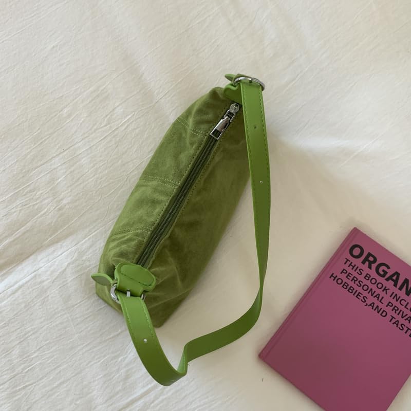 Suede Shoulder Bag Armpit Bag Crescent Hobo Bag for Women Work Travel Daily Use4