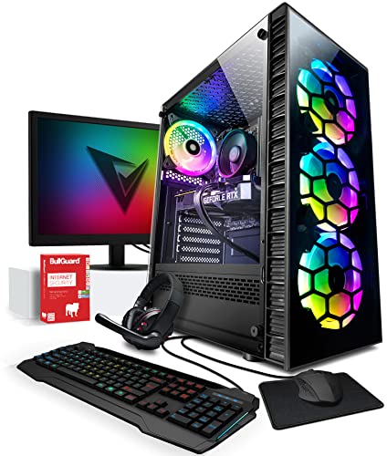 Vibox IV-48 Gaming PC - Monitor-Paket - AMD Ryzen 5 5600G Prozessor - RTX 2060 6GB Grafikkarte - 16GB RAM - 240GB SSD - 1TB HDD - Windows 11 - WiFi