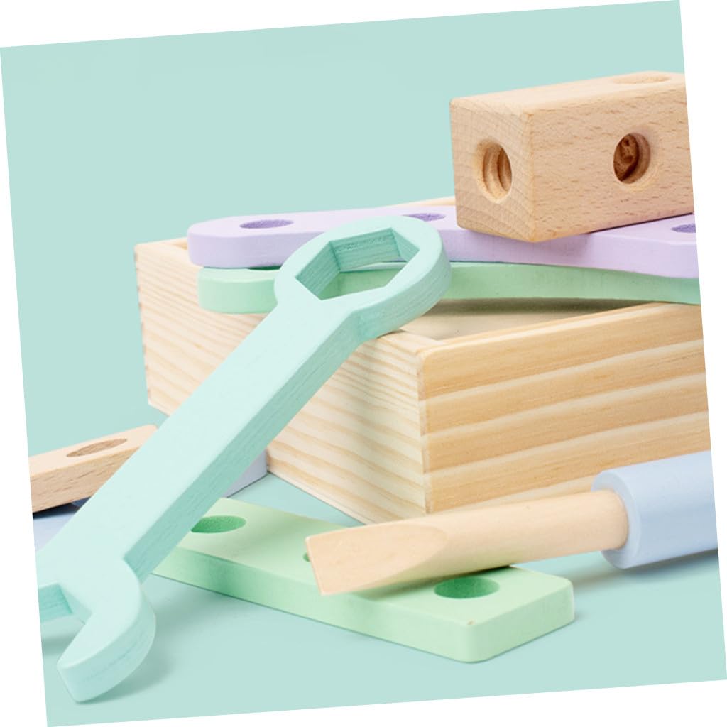 BESPORTBLE Cassetta Attrezzi Giocattolo in Legno per Ragazzo Ragazza Decorazioni Scuola, Gioco Educativo per Coordinazione Mano-occhio e Risoluzione Puzzle, per L'apprendimento Creativo