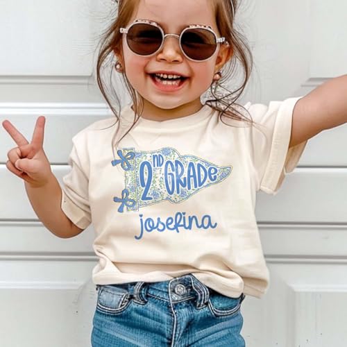 Custom Kid's Name Shirt for Back to School, Custom Alphabet T-Shirt, First Day of School Kid Toddler Tee for Girls Boys2