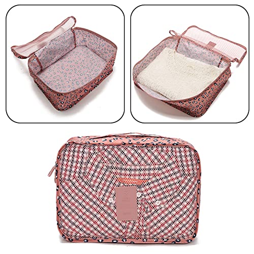 Image of Rojeam 6 Set Packing Cubes Multi-Functional Travel Storage Bags Clothing Sorting Packages