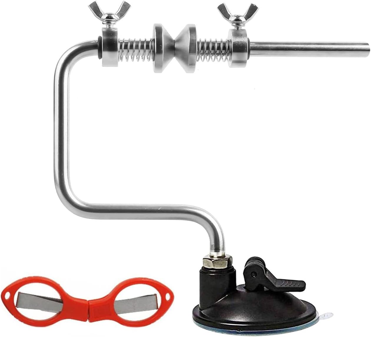 Fishing Line Spooler/Aluminum Portable Fishing Line Winder Reel Spool Spooler System and Foldable Fishing Braided Line Scissors Combo