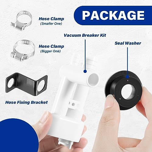 Image of 385230335 Vacuum Breaker Kit fit for Dometic 100, 200, 300, 500+, 500H RV Toilets, with Spray Diverter Valve Assembly