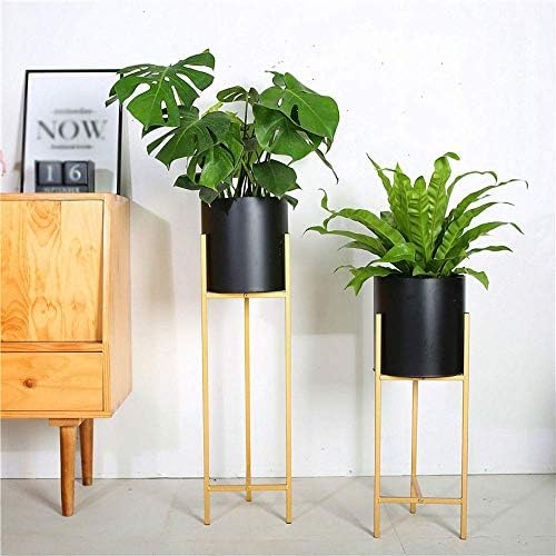 Flower Stand Living Room Modern Decoration Iron Flower Stand Creative Green Dill Metal Plant Stand (Color : White Size : 65x23cm) (Black 85x23cm) image 4