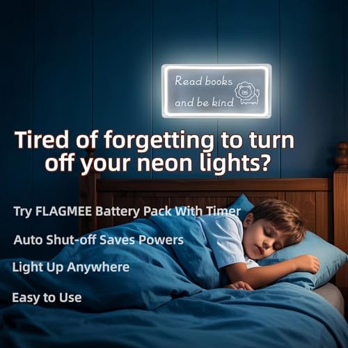Image of Portable Battery Pack with Timer for 5V USB Neon Signs, Battery Box with USB Female Port for 5V LED Lights, Auto 2 /4 /8-Hour Shut-Off Cycle, Set Timer, Save Power