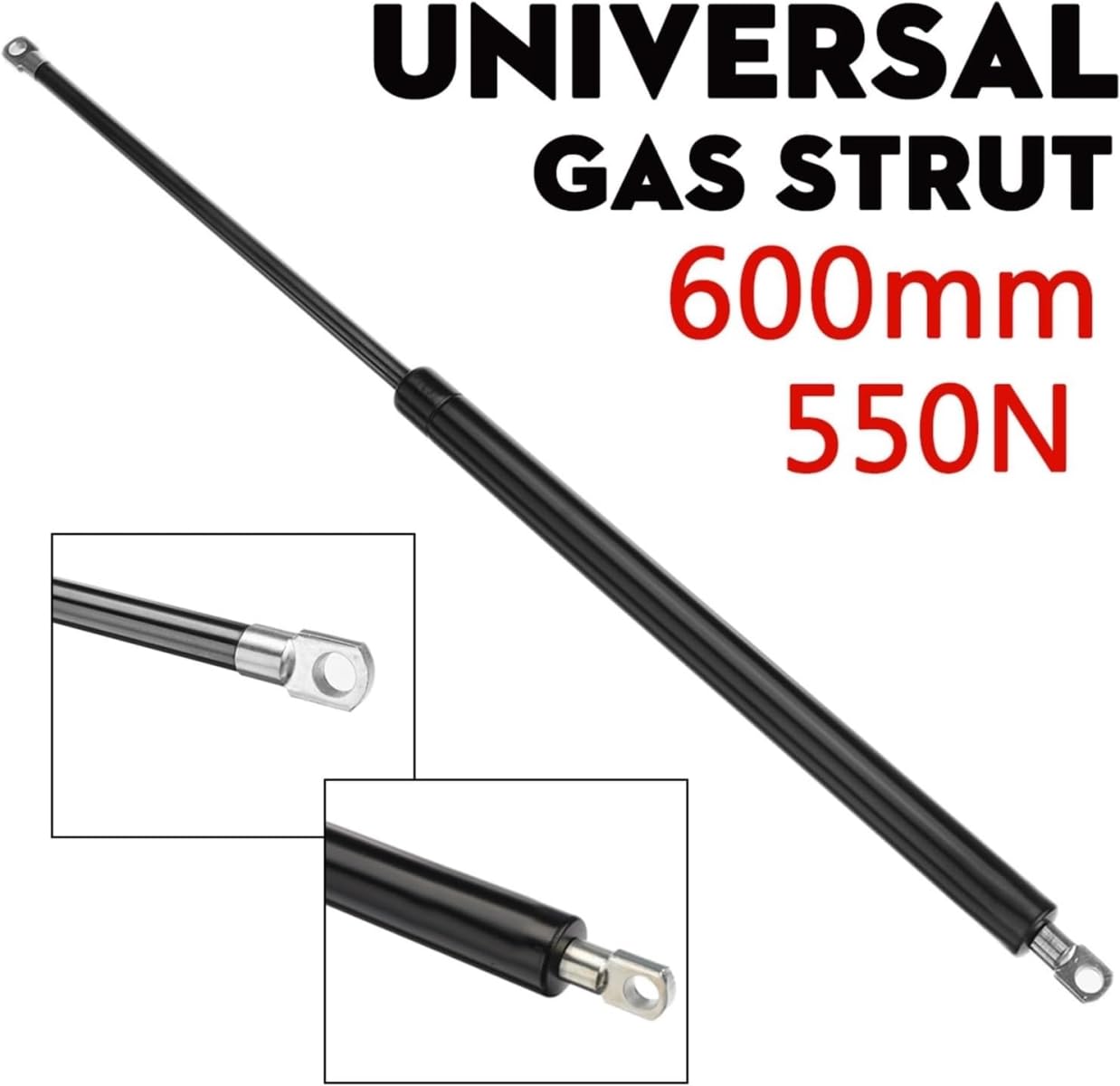 Sprężyna gazowa do maski silnika, 1/2 sztuki, 600 mm, 100-900 N, sprężyna gazowa do maski silnika, odpowiednia do samochodów kempingowych, autobusów, przyczep kempingowych i łóżek.