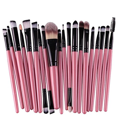 AMA(TM) 20 pcs/set Makeup Brush Set tools Make-up Toiletry Kit Wool Make Up Brush Set (Black )