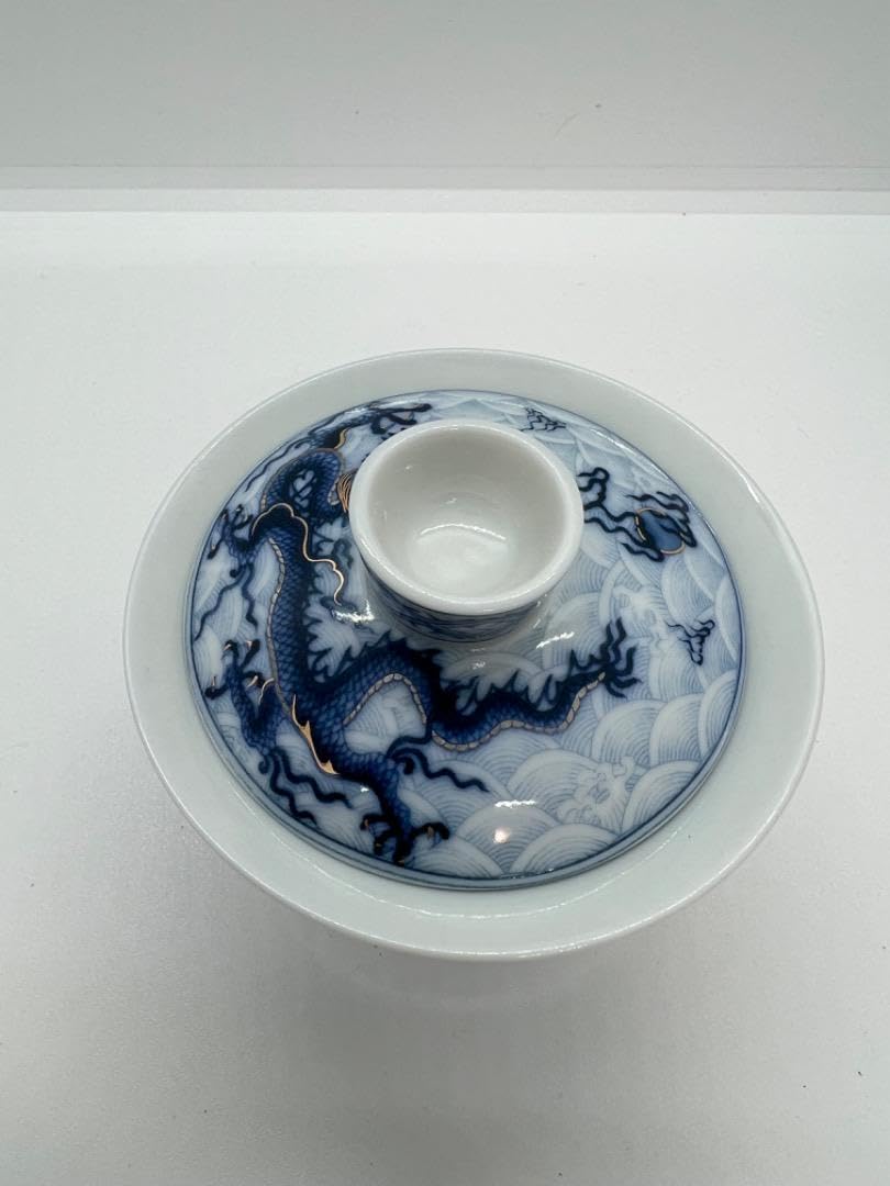 Amazon.co.jp: 中国茶台湾茶中国景徳鎮製 青花磁 蓋碗 陶磁器 蓋付き