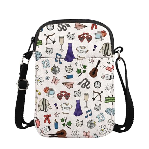 TOBGBE Album Ideas Inspired Crossbody Bag Singer Fan With Zipper Canvas Bag Singer Song Merchandise Singer Musical Gift