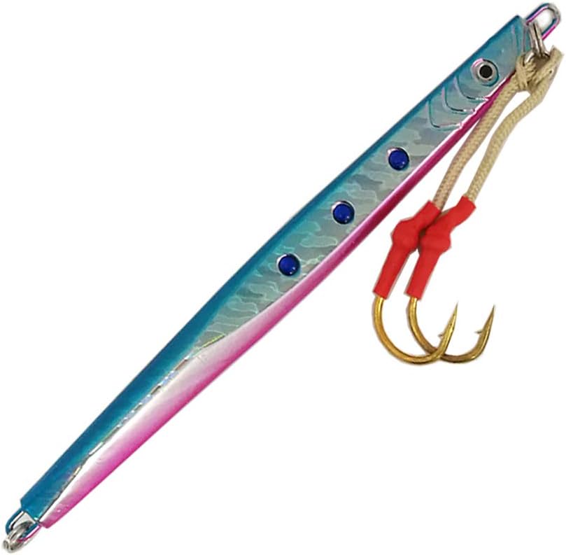 Speed Knife Jigs 10oz 300g, 3 Pcs, Blue/Purple Finish, for Saltwater Vertical Jigging, Ideal for Tuna, Amberjack, and Deep Sea Predator Fishing