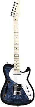 Music Lovers Electric Guitar Electric Guitar Semi Hollow Body Single F Hole Full Size Basswood With Maple Neck Chrome HardwareHW Black