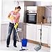 FRCOLOR 1Set Transparent Cleaning Broom and Dustpan Soft Bristles for Home Use Long Handle for Easy Sweeping for Hair and Dust Cleanup Versatile Floor Cleaning Tool