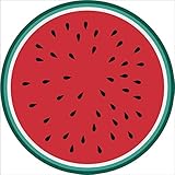 LIGUOGUO Oversize Fruit Round Beach Towel with Tassel Multi-Purpose Yoga Mat Kids Crawl Pads Towel Blanket Microfiber Circle Large Towel for Adults Teens - 59' (Watermelon)