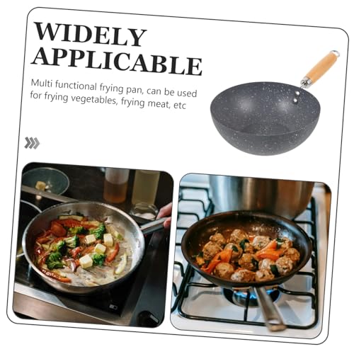 Wok pequeño antiadherente con diseño de mármol miniatura 7