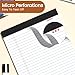 Legal Pads 8.5 X 11.75, Narrow Ruled Notepads, 2 Pack, 30 Sheet/Pad, White Legal Pads, Tear Off Notepad, Perforated Writing Pad, Notebook Paper College Ruled, Notepads for Office Home School, Notepad
