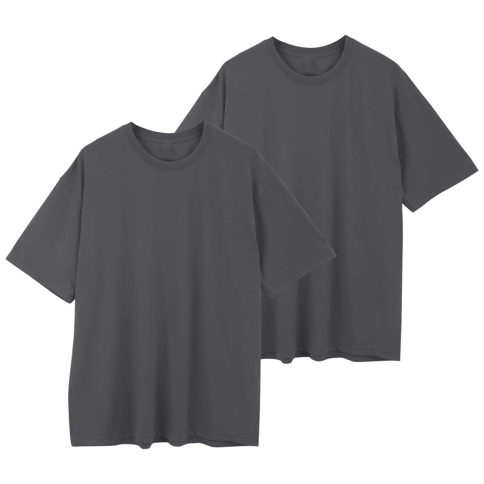 Oversized Tshirt Herren Sport - Sommer T-Shirt Rundhals Kurzarm T Shirt Schnelltrocknend Sportshirt Männer Lose Freizeitshirts Atmungsaktiv Funktionsshirt Wahlweise Als 3Er/2Er Pack