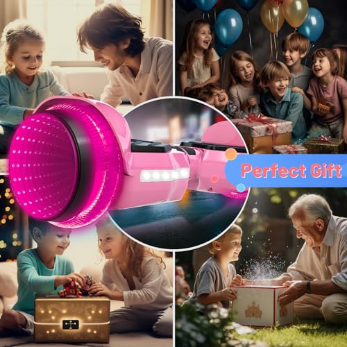 Image of SIMATE Scooter, Colorful LED Light-Up Wheels, Bluetooth Speakers and APP, Dual 250W Motors, 8.5 mph Max Speed & 8.5 Miles Max Range, Gifts for Kids Adults Girls Boys