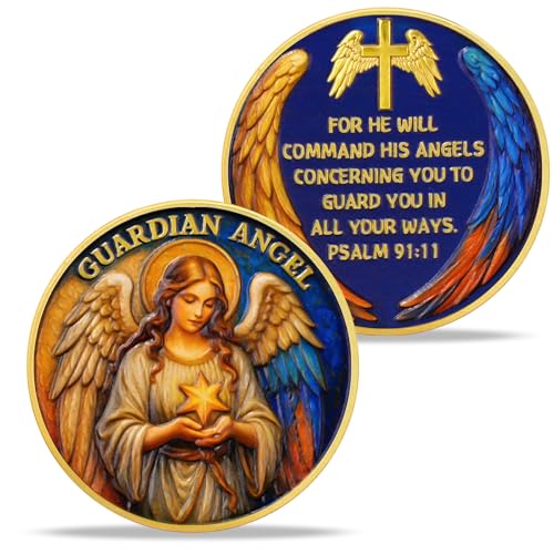 Guardian Angel Challenge Coin Christian Challenge Coin The Lords Prayer Religious Coin Christian