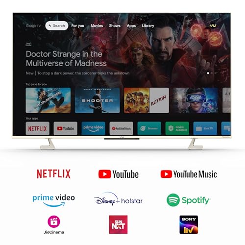 Image of Vu 164cm (65 inches) Masterpiece Series 4K QLED TV 65QMP-24 (Armani Gold)